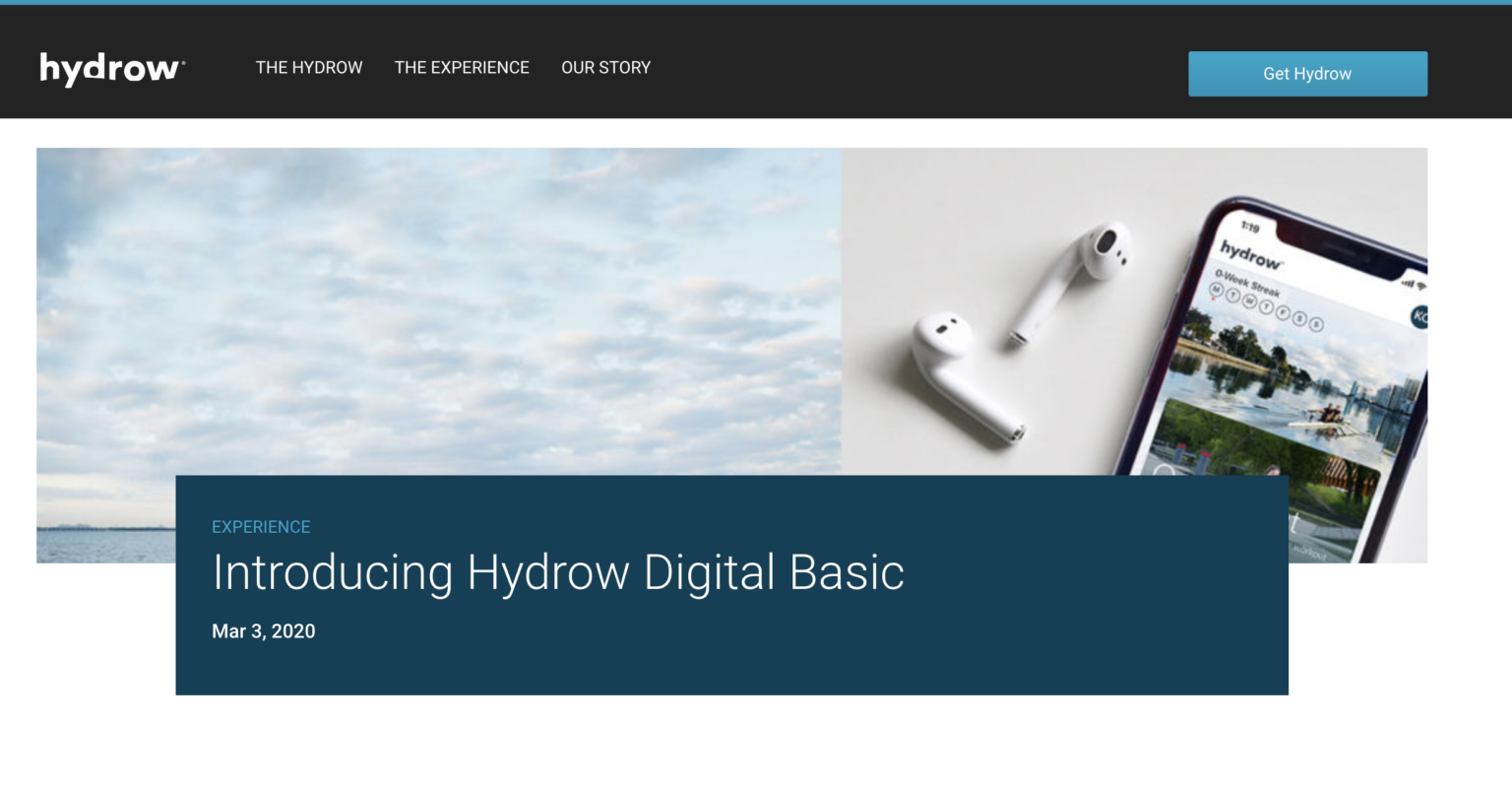 Hydrow introduces "Hydrow Digital Basic" app only subscription plan